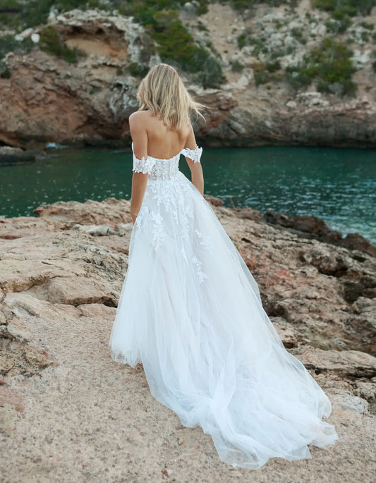 DingJiDress a soft a-line with floral details