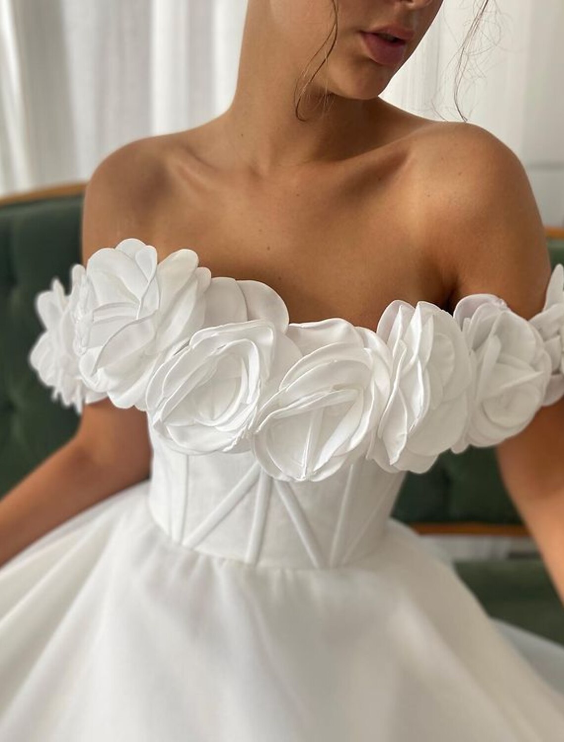 A-Line Prom Dresses Elegant Dress Engagement Sweep / Brush Train Sleeveless Off Shoulder Organza with Sleek