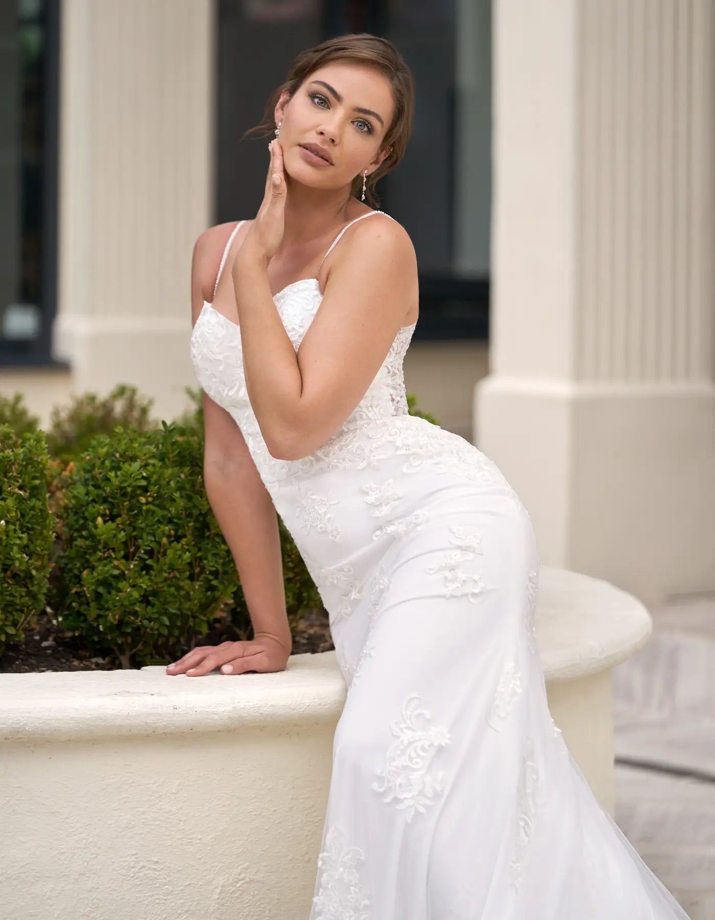 DingJiDress a statement sheath with double train