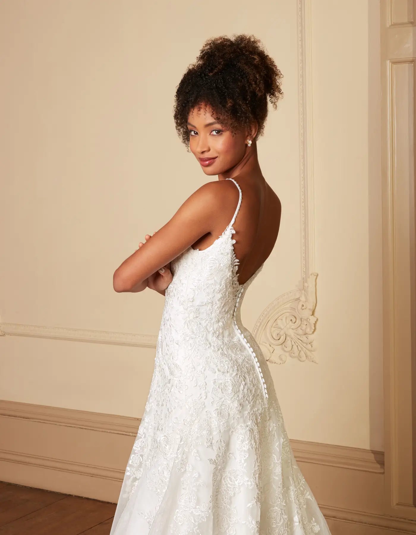 DingJiDress feminine lace fit and flare with delicate straps