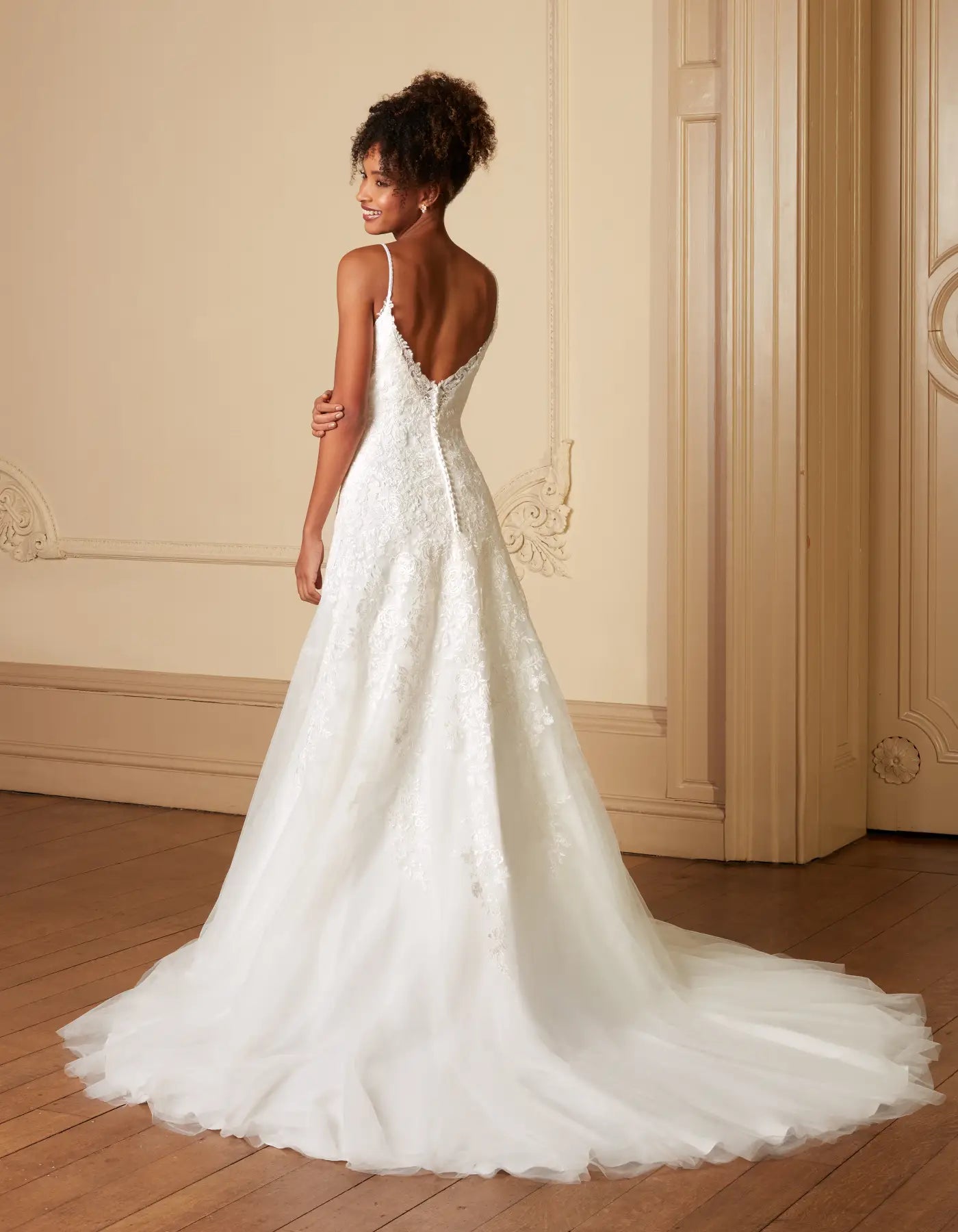 DingJiDress feminine lace fit and flare with delicate straps