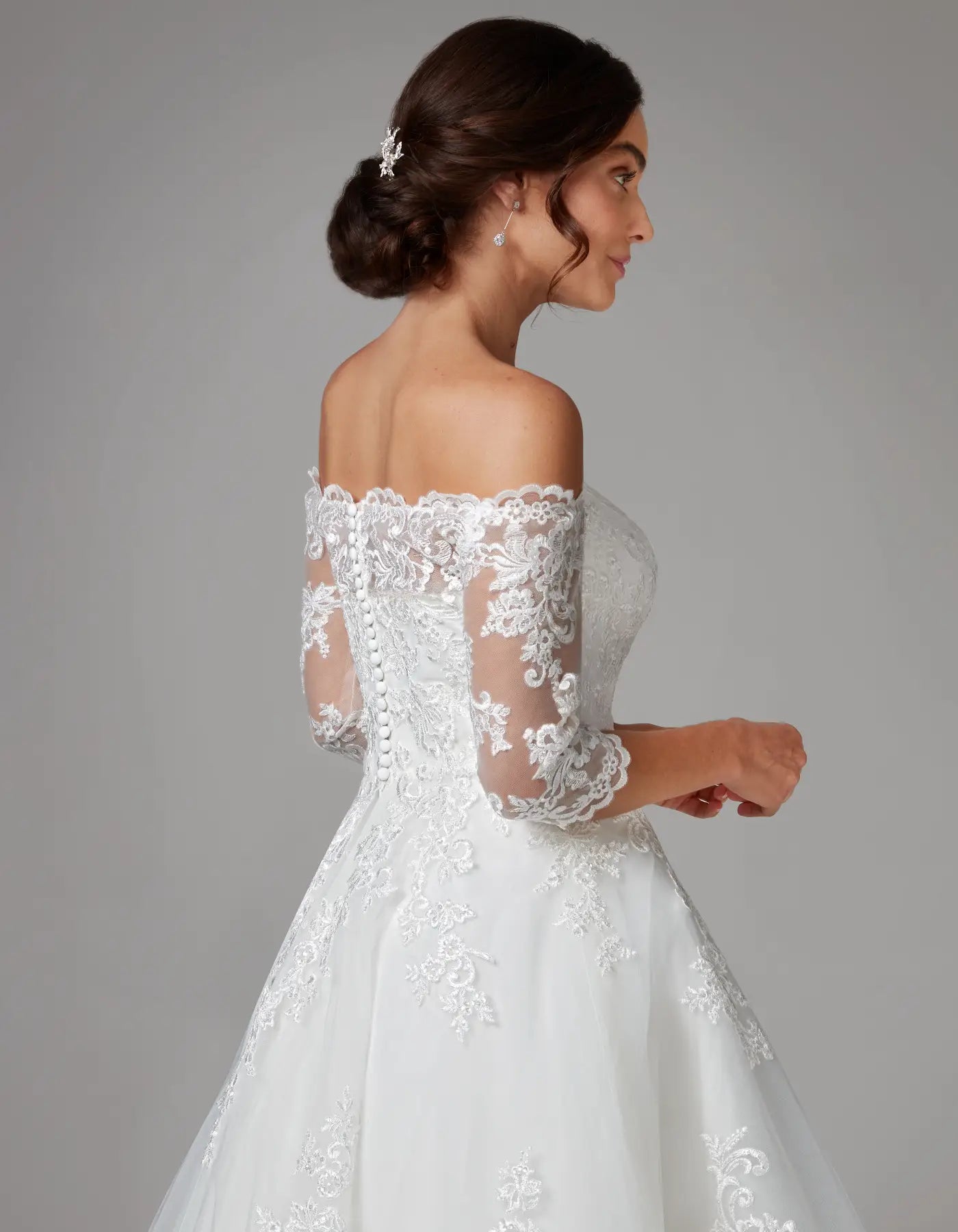 DingJiDress a vintage style tea-length dress with sleeves Wedding Dresses