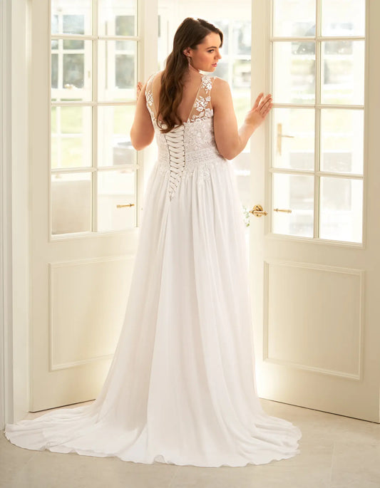 DingJiDress structured a-line with supportive bodice and straps
