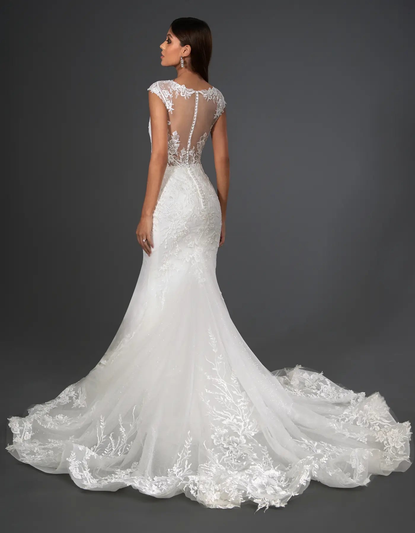 DingJiDress a modern botanical lace gown