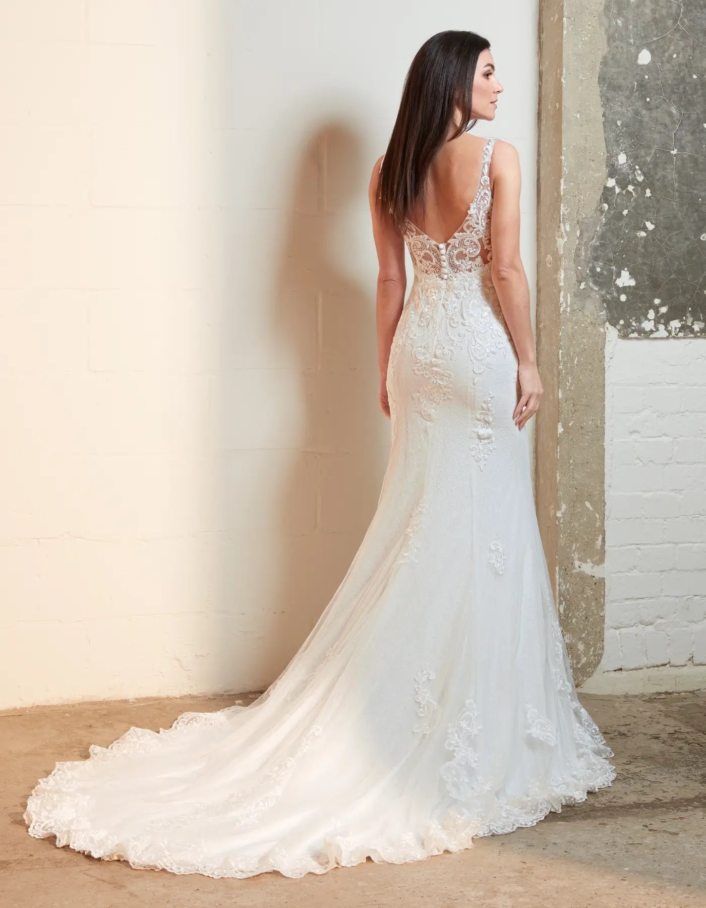 DingJiDress a contemporary sheath with matte floral lace