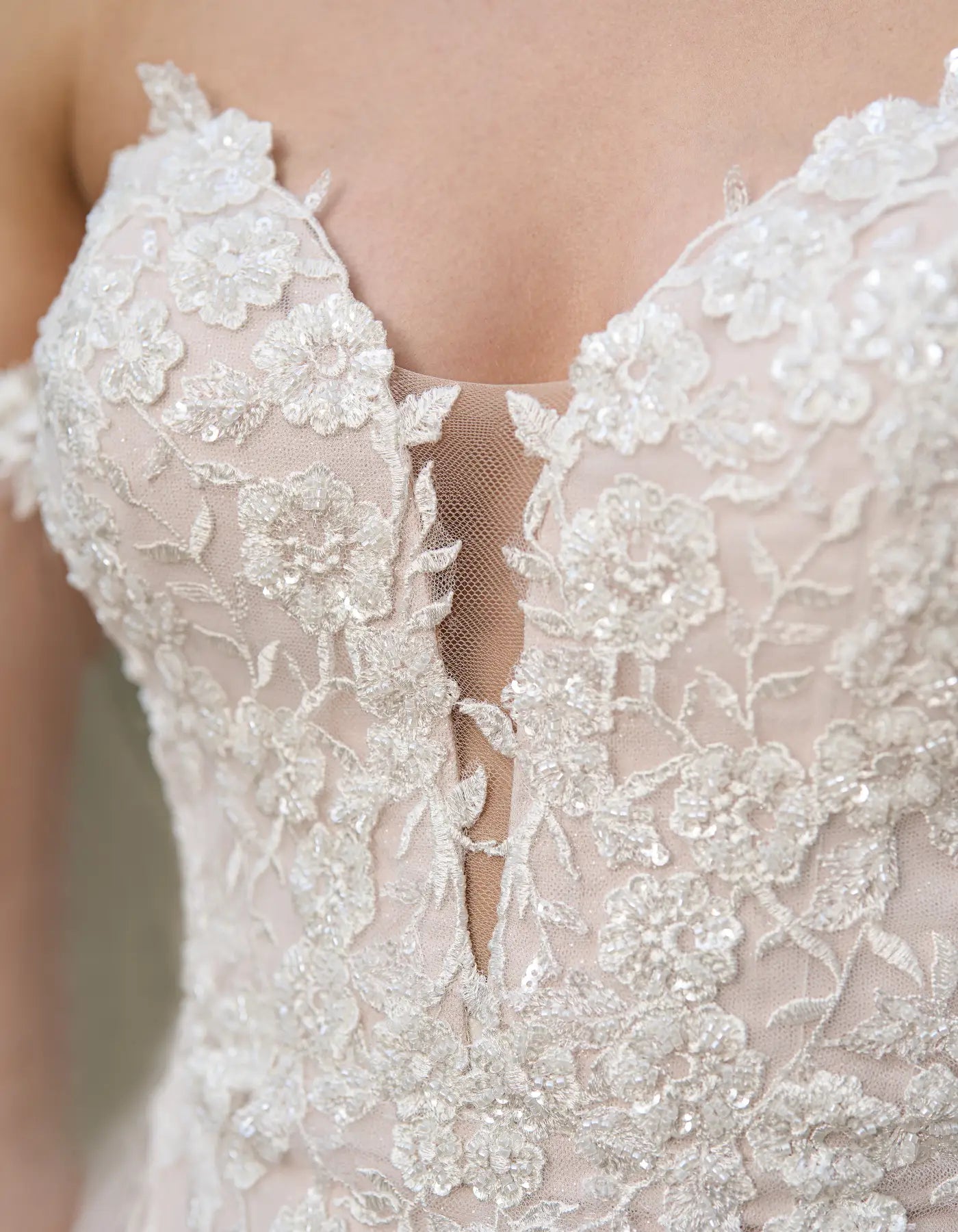 DingJiDress a beaded lace mermaid with seperate sleeves