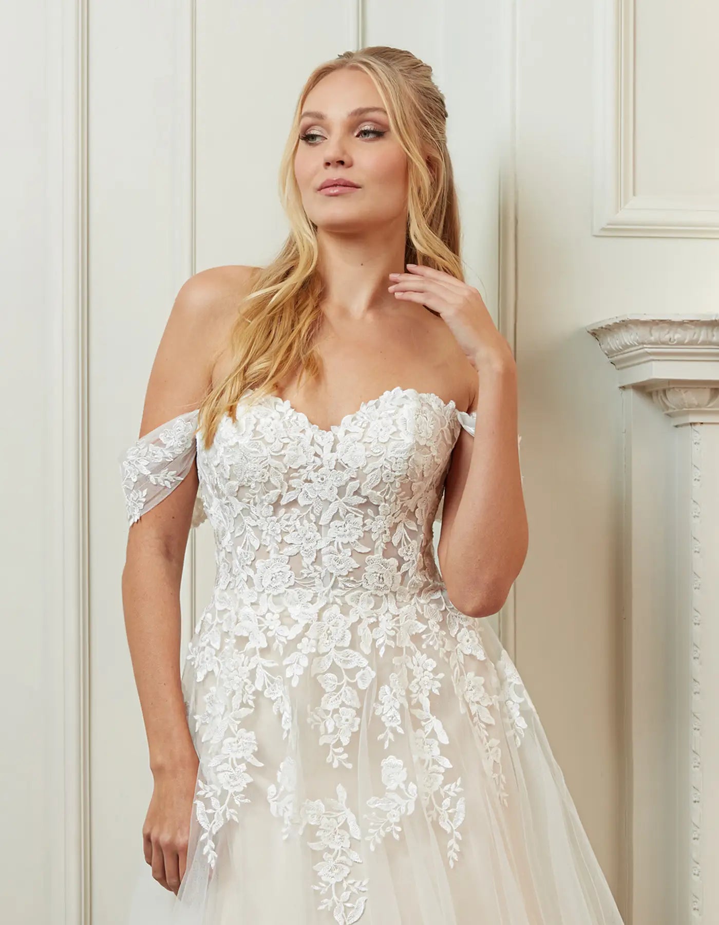 DingJiDress a soft tulle a-line with a strapless semi-sheer bodice