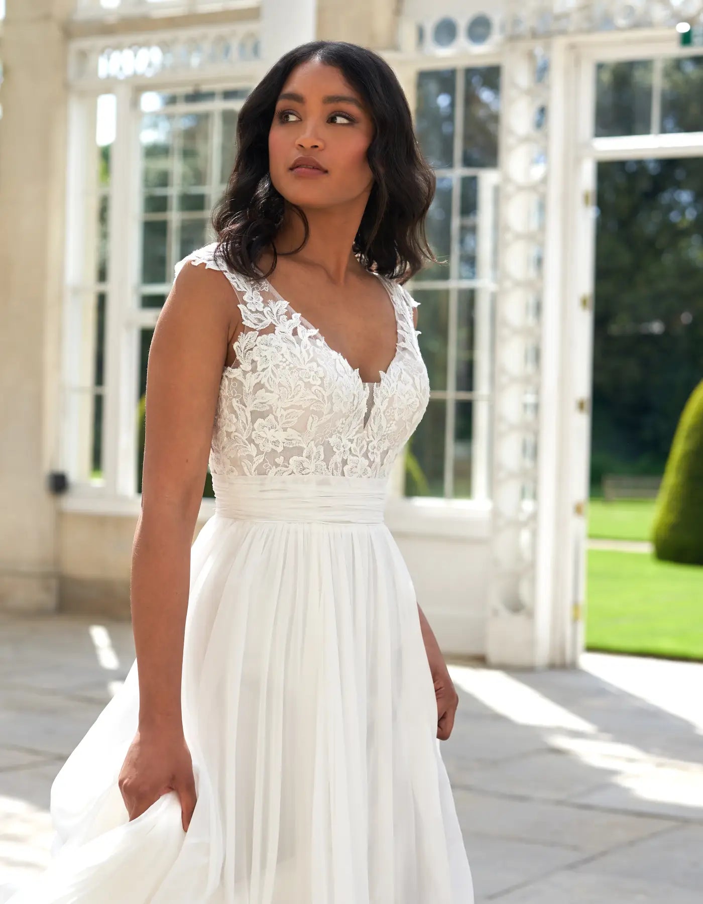 DingJiDress a grecian inspired slim a-line with split