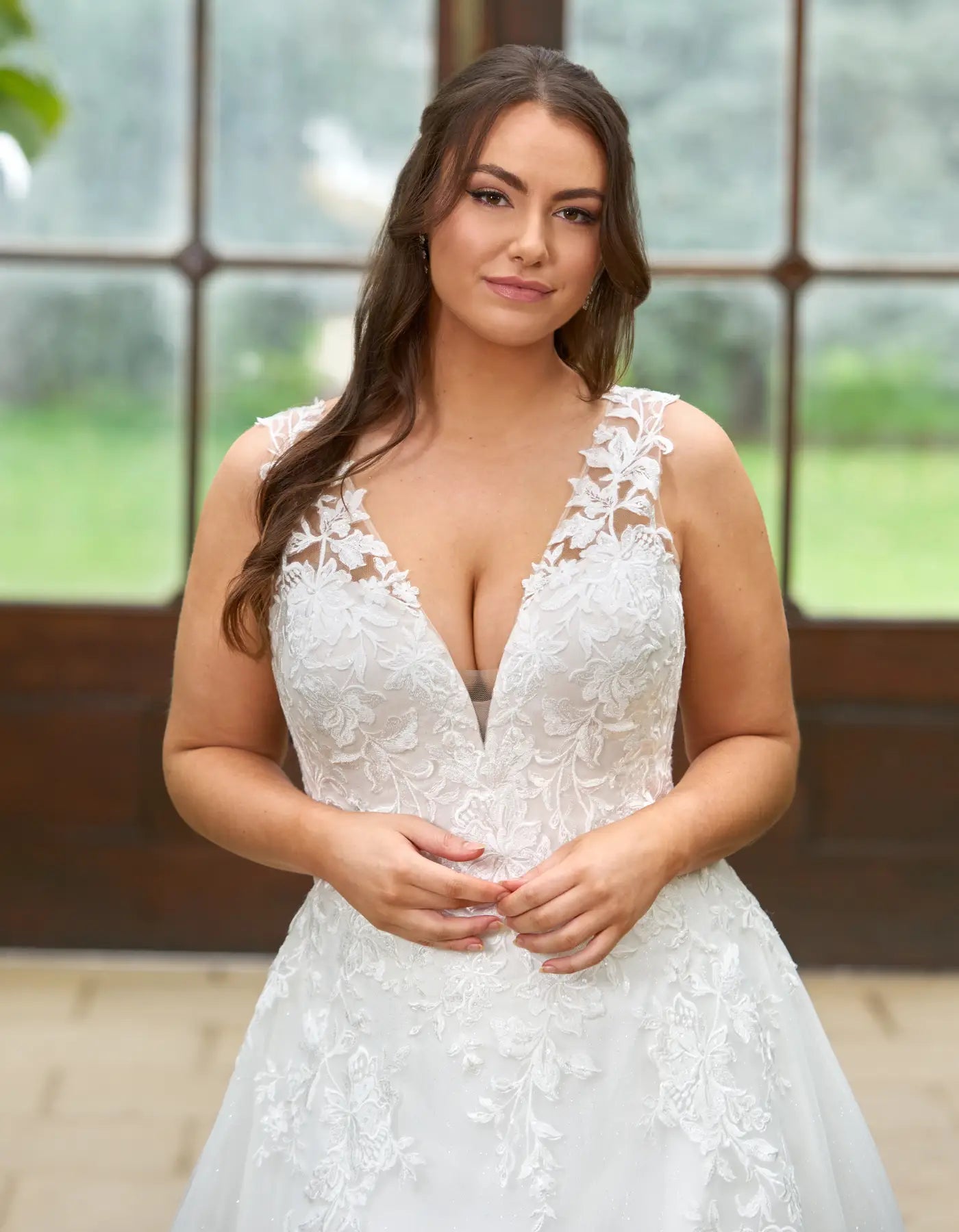 DingJiDress a floral lace and glitter a-line