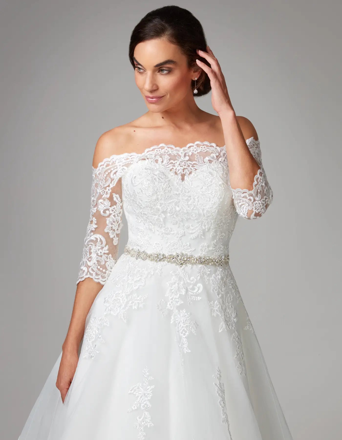 DingJiDress a vintage style tea-length dress with sleeves Wedding Dresses