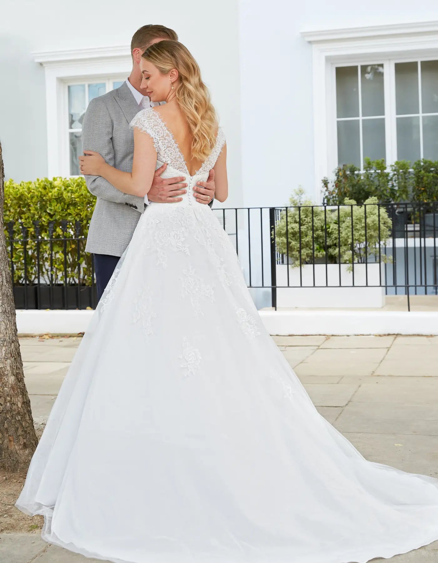 DingJiDress a vintage gown with eyelash edging Wedding Dresses