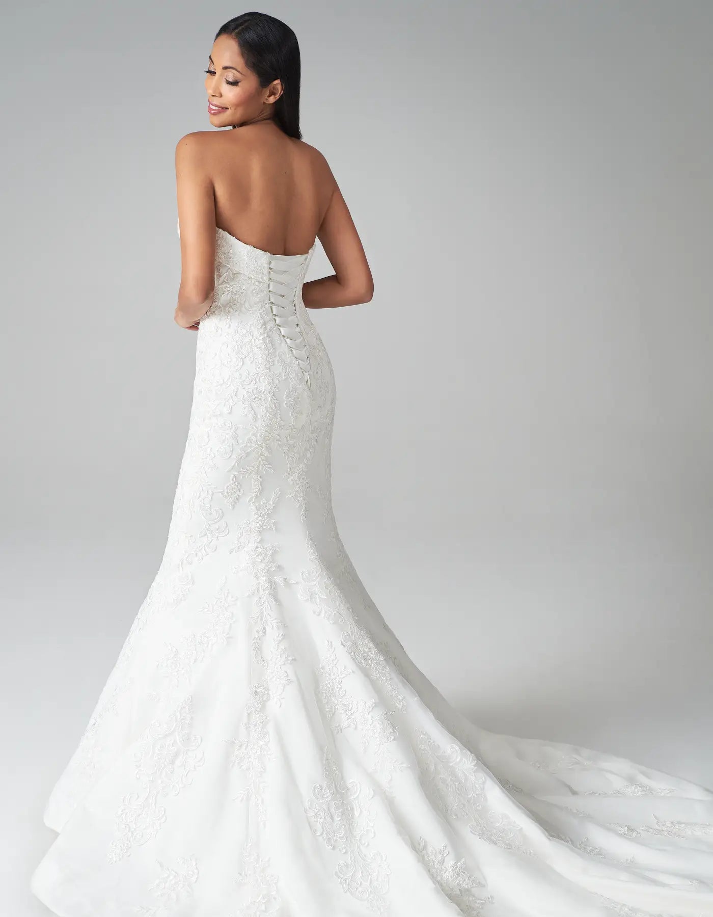 DingJiDress a strapless mermaid gown with cuffed neckline Wedding Dresses