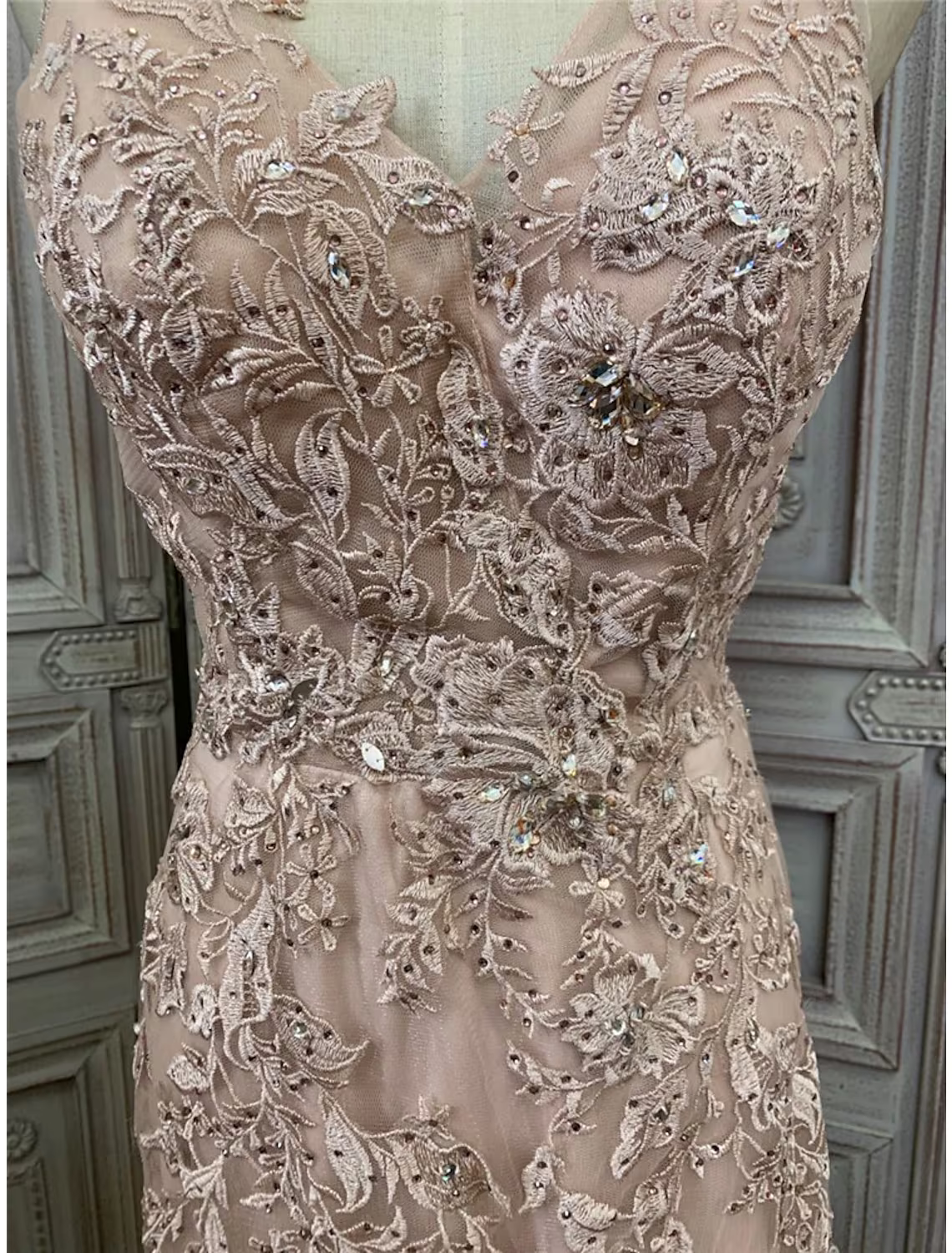 Prom Dresses Dress Party Wear Sleeveless V Neck Tulle with Appliques