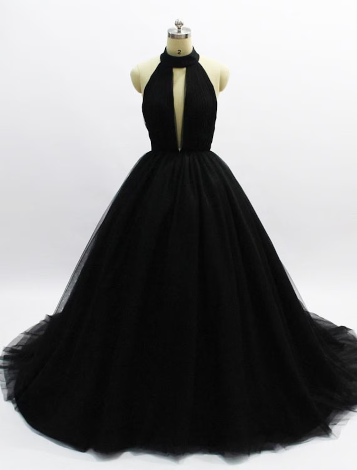 Ball Gown Prom Dresses Open Back Dress Wedding Party Sleeveless Tulle Backless with Pleats