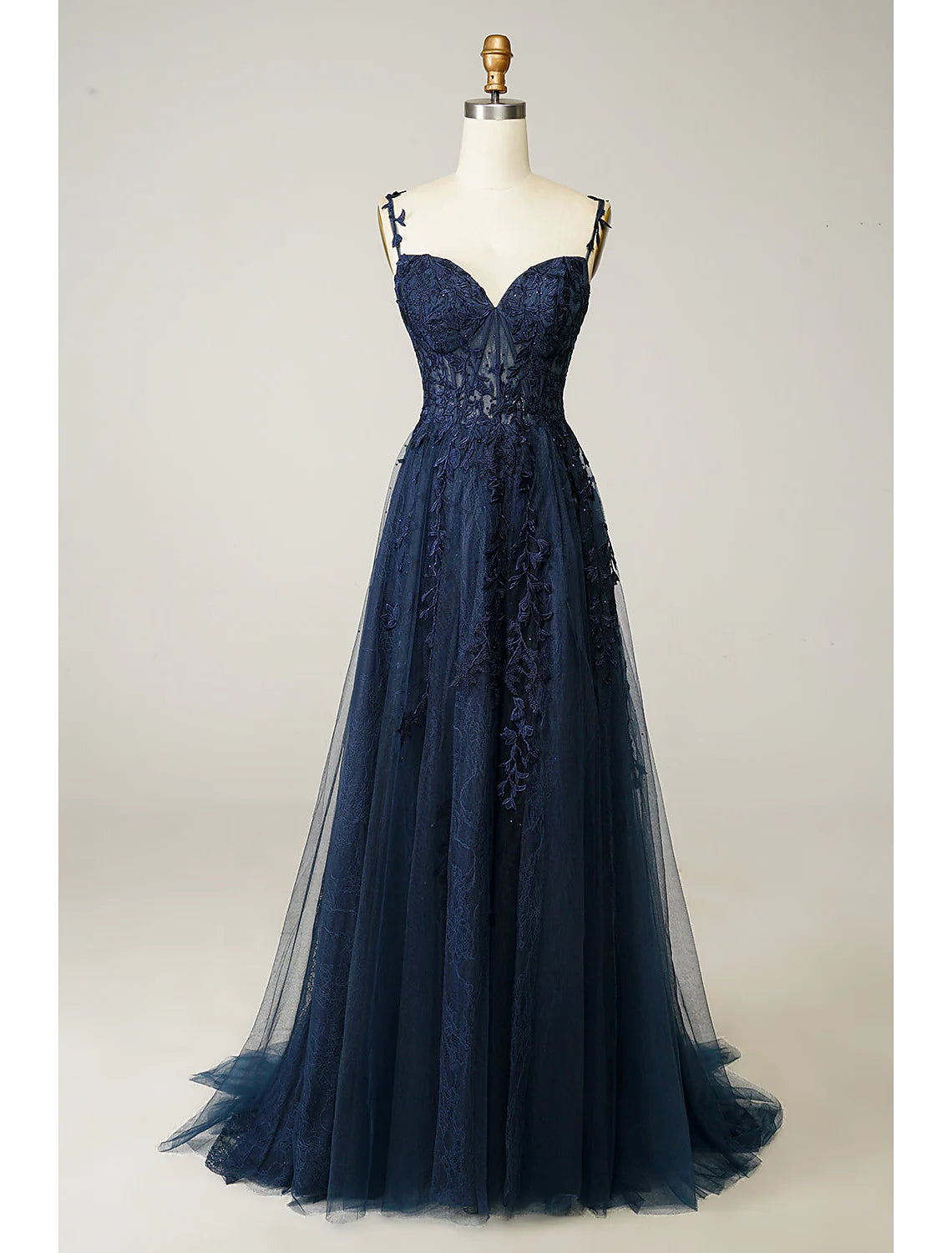 A-Line Prom Dresses Dress Formal Sleeveless Sweetheart Tulle Backless with Beading Slit Appliques