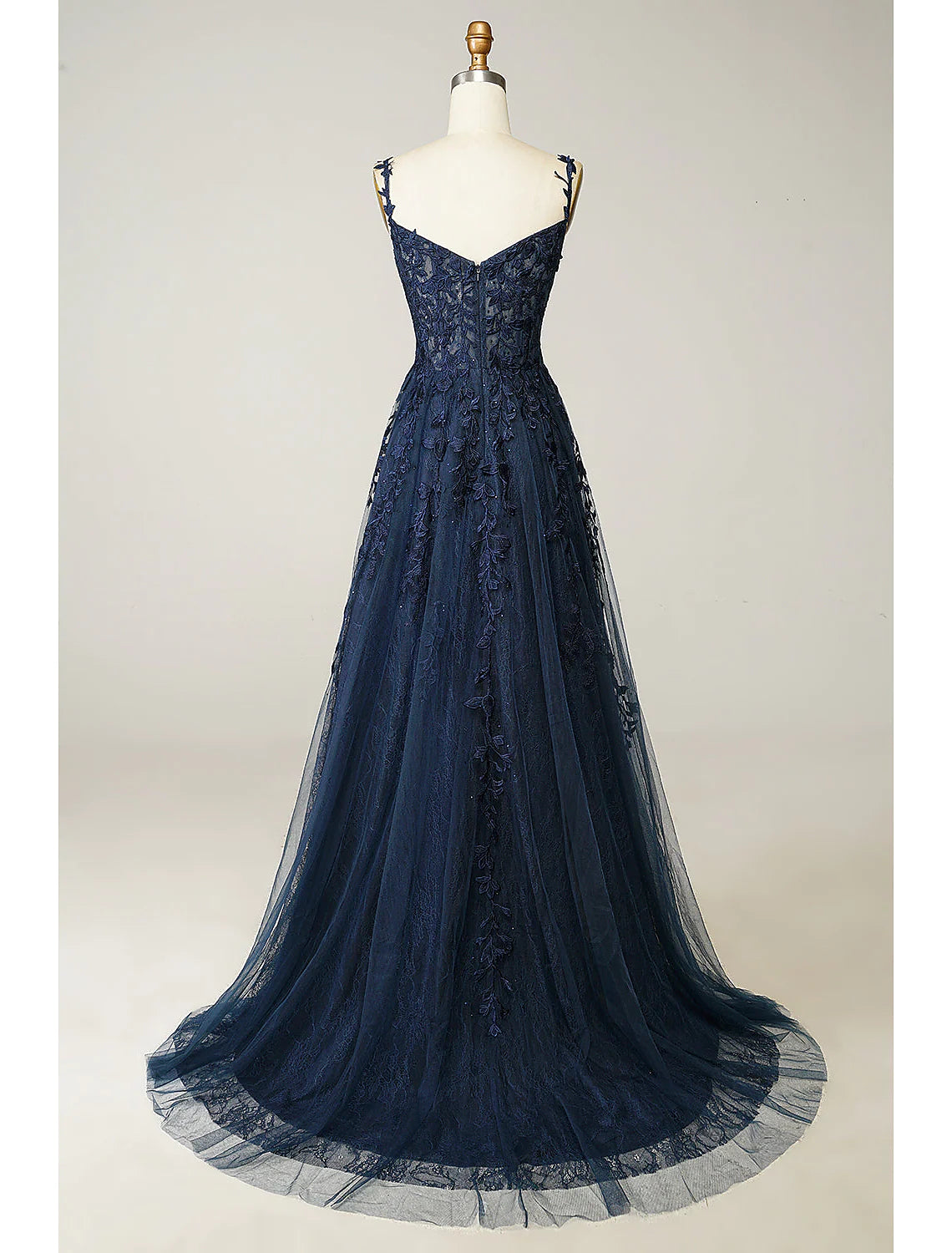 A-Line Prom Dresses Dress Formal Sleeveless Sweetheart Tulle Backless with Beading Slit Appliques