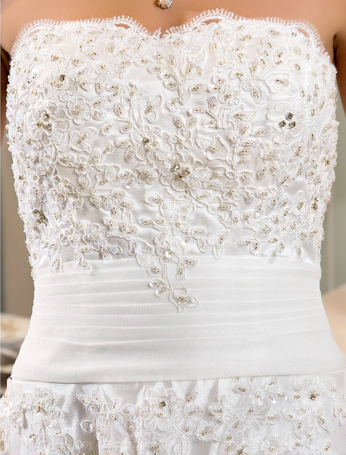 Open Back Little White Dresses A-Line Strapless Strapless Beaded Lace Button