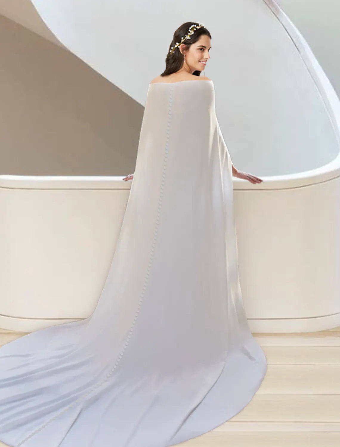 Formal Wedding Dresses Two Piece Sleeveless Strapless Stretch Fabric Sashes Ribbons