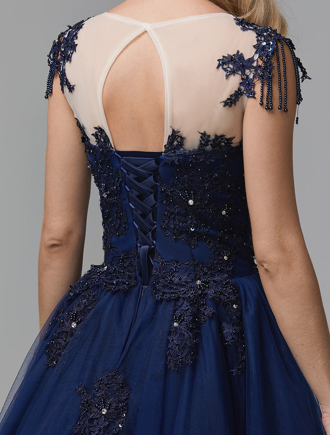 Ball Gown Prom Dresses Sparkle Dress  Long Sleeve Off Shoulder Satin with Beading